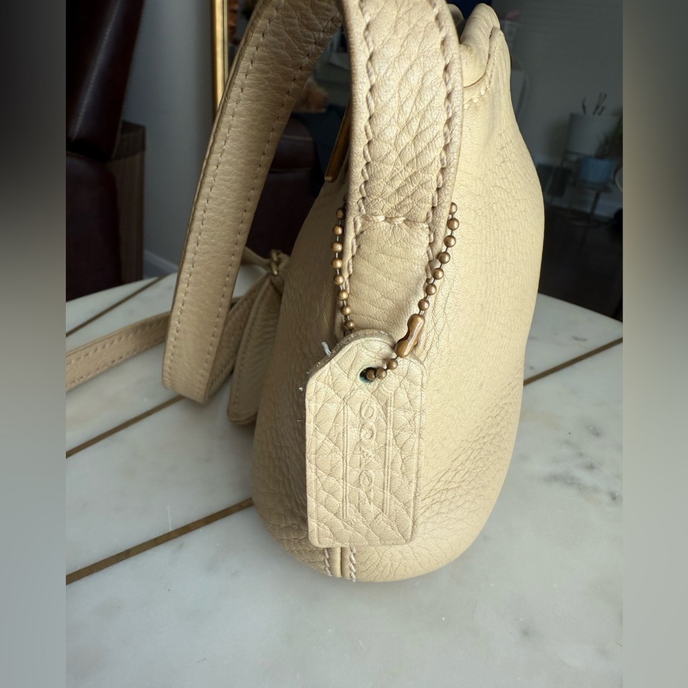 Coach Vintage Sonoma Small Zip Natural Grain Soft Milled Italy Leather Bag 4918 - Picture 6 of 16
